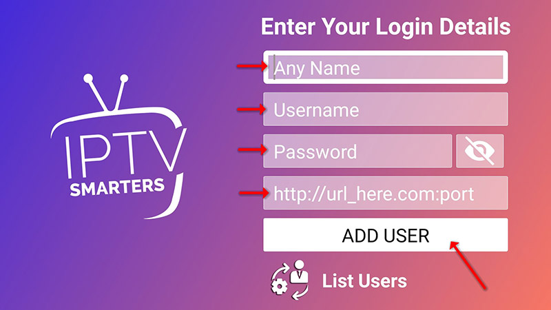 setup IPTV Smarters App